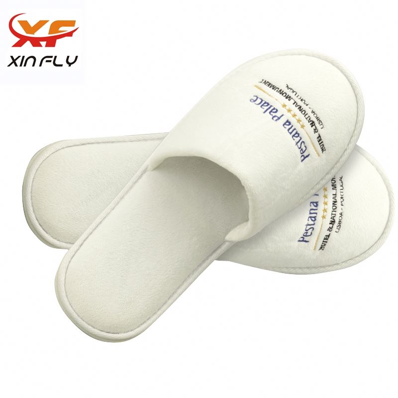 Sample freely EVA sole closed toe hotel slipper with label - Yangzhou ...